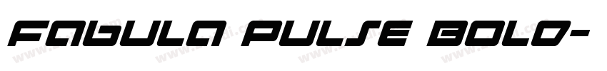 Fabula Pulse Bold字体转换